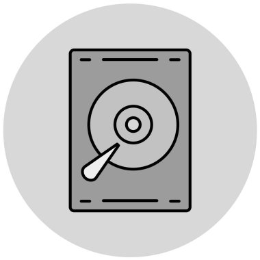 CD mi? Web simgesi basit illüstrasyon