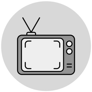 Televizyon ikonu. vektör illüstrasyonu