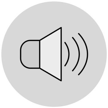 ses simgesi vektör illüstrasyonu