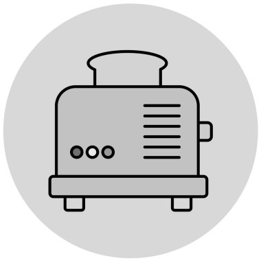 Bir tost makinesi simgesinin vektör çizimi
