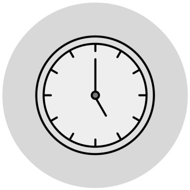 Saat. Web simgesi basit illüstrasyon