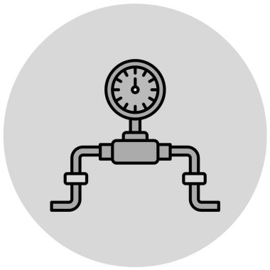 Gaz boru simgesinin vektör illüstrasyonu