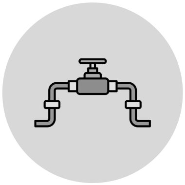 Su musluğu simgesinin vektör illüstrasyonu
