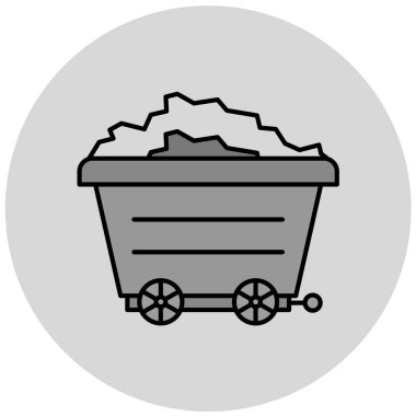 El arabası. Web simgesi basit illüstrasyon