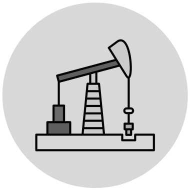 Yağ pompası ikonu. Web için bitki vektör simgelerinin özet çizimi