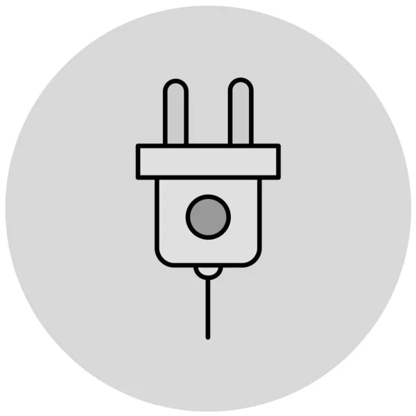 Plug Vector Icon Modern Simple Minimalistic Symbol — Stockvektor