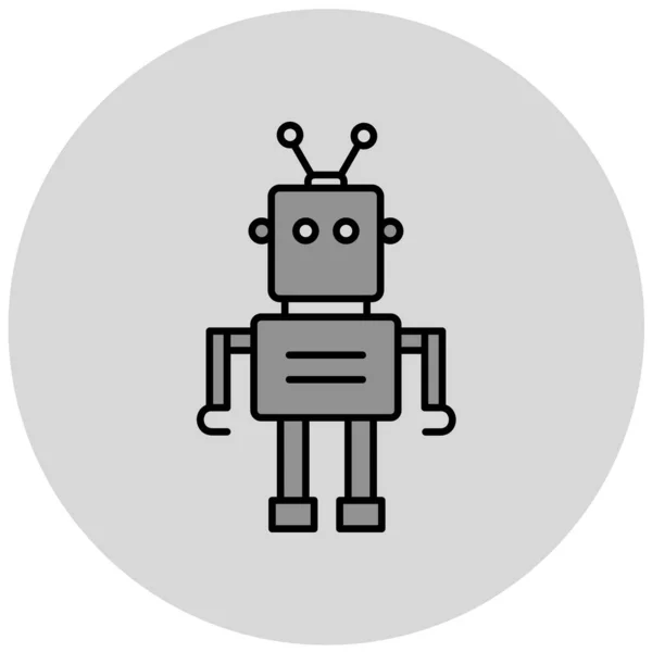 Robot Icono Vector Ilustración — Archivo Imágenes Vectoriales