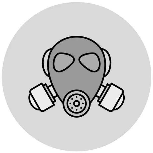 Gasmaskensymbol Umrisse Illustration Der Atemschutzmasken Vektor Symbole Für Web — Stockvektor