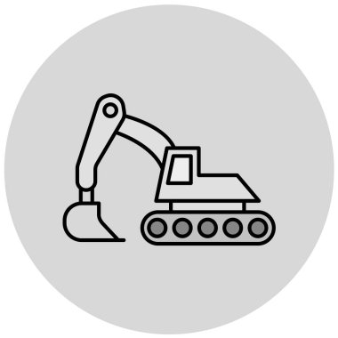 Kazıcı. Web simgesi basit illüstrasyon