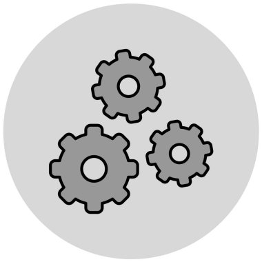 dişli simgesi vektör illüstrasyonu