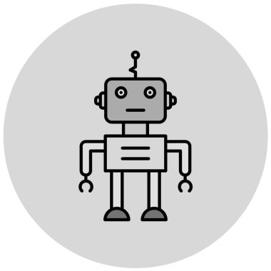 robot ikon vektör illüstrasyonu