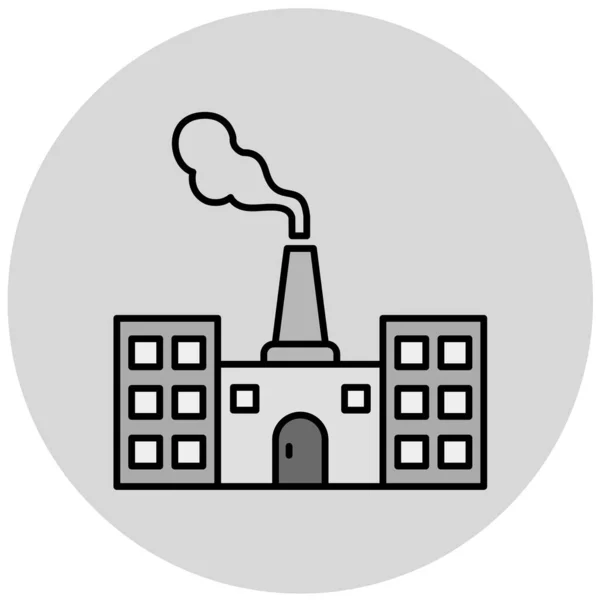 Fabrik Web Symbol Einfache Illustration — Stockvektor