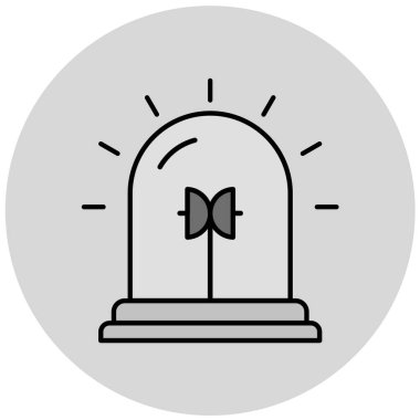 Tek bir mezar simgesinin vektör illüstrasyonu