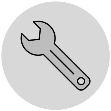 İngiliz anahtarı simgesi. vektör illüstrasyonu