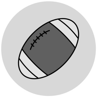 ragbi topu simgesi, vektör illüstrasyonu