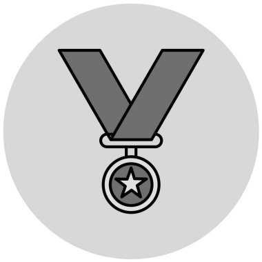 Madalya. Web simgesi basit illüstrasyon