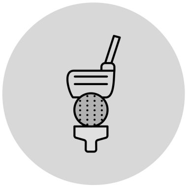 Golf topu ikonu vektör illüstrasyonu