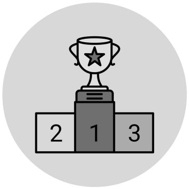 Kazanan podyum ikonu. vektör illüstrasyonu