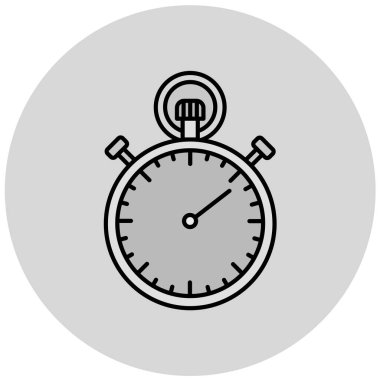 Kronometre simgesi, vektör illüstrasyonu