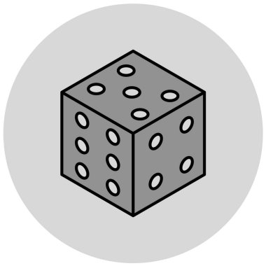 zar. Web simgesi basit illüstrasyon