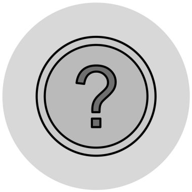 Soru işareti simgesi. vektör illüstrasyonu