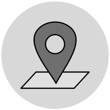 konum simgesi, vektör çizimi