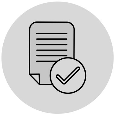 Kontrol listesi simgesi, vektör illüstrasyonu