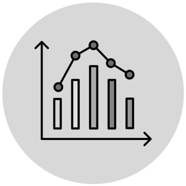 iş grafiği simgesi, vektör illüstrasyonu