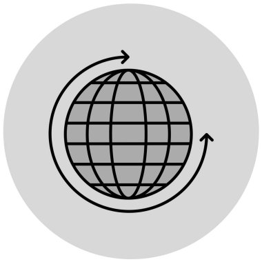dünya simgesi, vektör illüstrasyonu