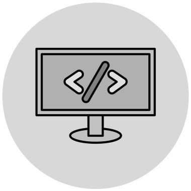 Bilgisayar. Web simgesi basit illüstrasyon