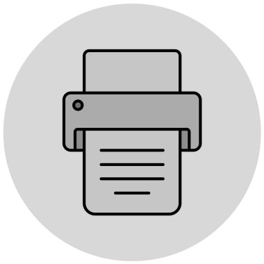 Yazıcı. Web simgesi basit illüstrasyon