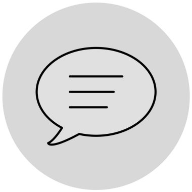 Konuş. Web simgesi basit illüstrasyon