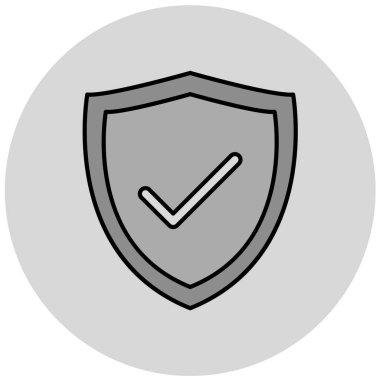 kalkan simgesi, vektör illüstrasyonu