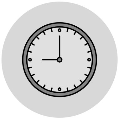 Saat. Web simgesi basit illüstrasyon