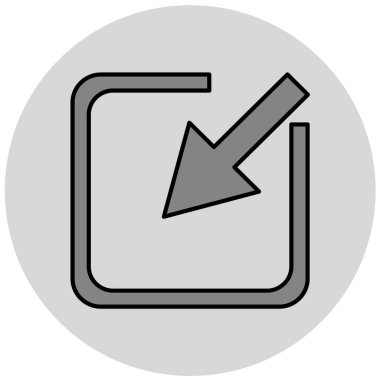 Modern b 'nin vektör illüstrasyonunda okun eksik simgesi