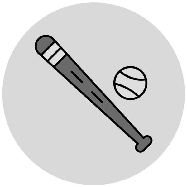 Baseball Jednoduché Ilustrace Vektorových Ikon Golfisty Pro Web — Stockový vektor