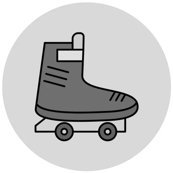 Rolschaatsen Webpictogram — Stockvector