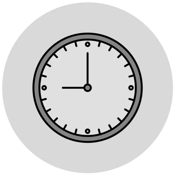 Horloge Icône Web Illustration Simple — Image vectorielle