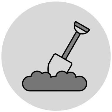 kürek simgesi vektör illüstrasyonu