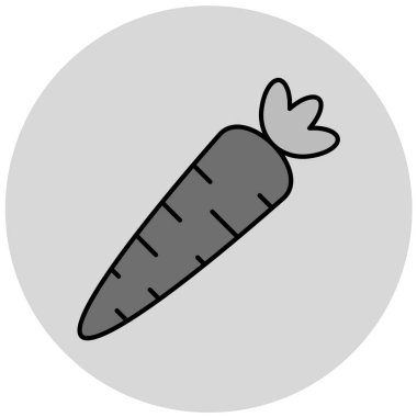 Havuç simgesi vektör illüstrasyonu