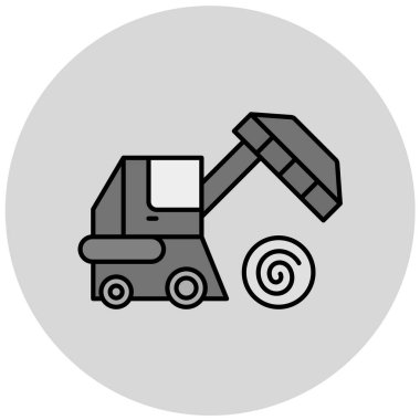 Kamyon Simgesi Moda Biçiminde İzole Arkaplan