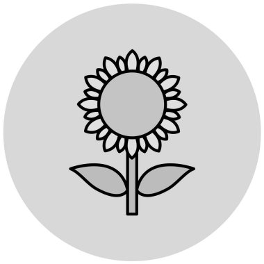 Çiçek. Web simgesi basit illüstrasyon