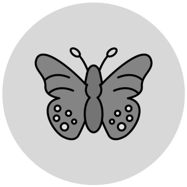 Kelebek simgesi vektör illüstrasyonu