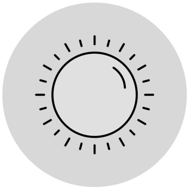 Güneş. Web simgesi basit illüstrasyon