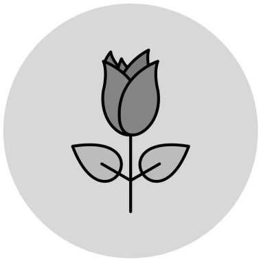 Moda tarzında izole edilmiş güzel lale simgesi