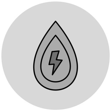 Bir damla simgesinin vektör illüstrasyonu