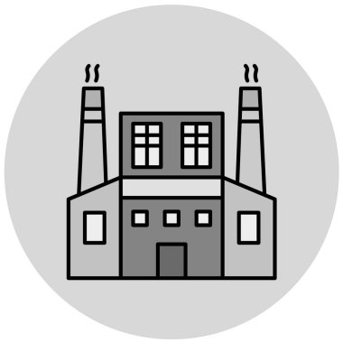 Fabrika simgesi vektör illüstrasyonu