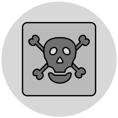 kafatası vektör düz simgesi