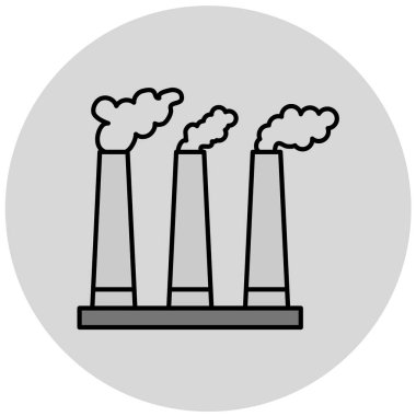 Fabrika simgesi vektör illüstrasyonu