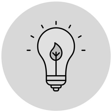 Ampul simgesinin vektör illüstrasyonu